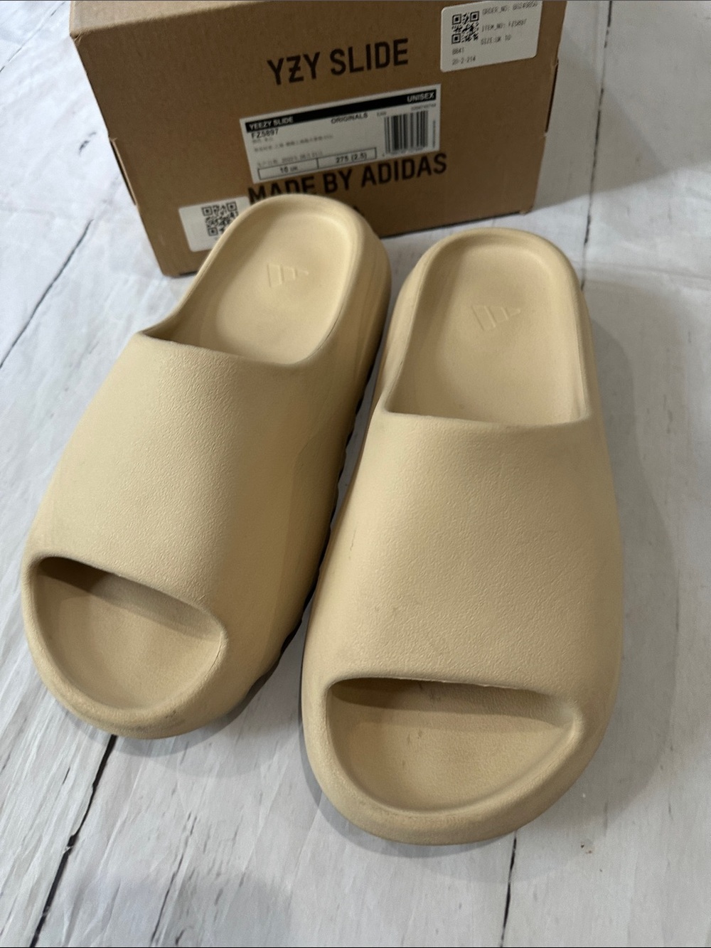 adidas YZY Slide in Bone Beige size 10